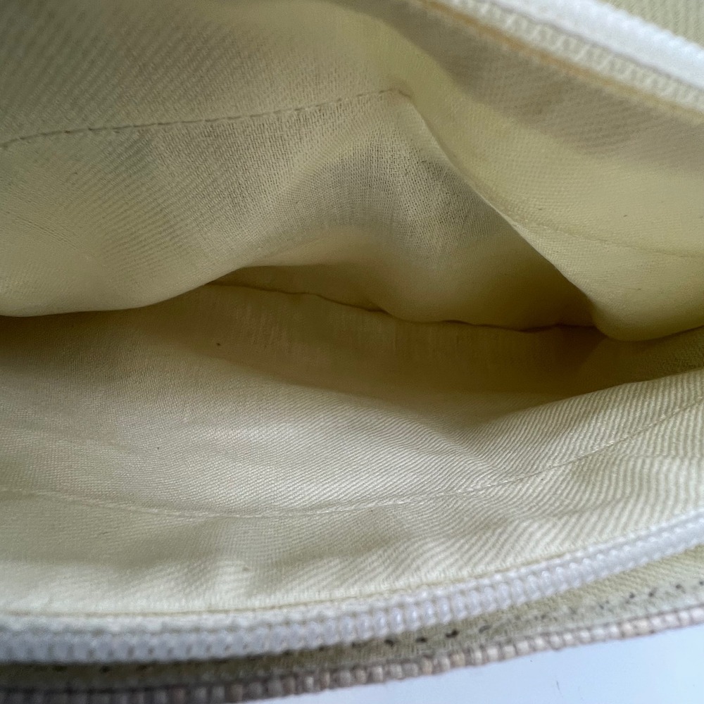 Etienne Aigner Shoulder Bag Small Cream Brown Woven Leather Turn-Lock VTG 80s - Picture 12 of 14